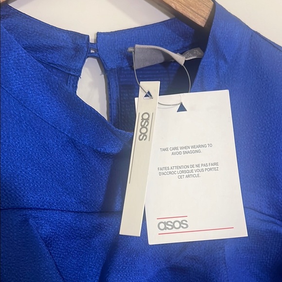 ASOS Blue Cropped Blouse, Size 16 - Picture 3 of 9